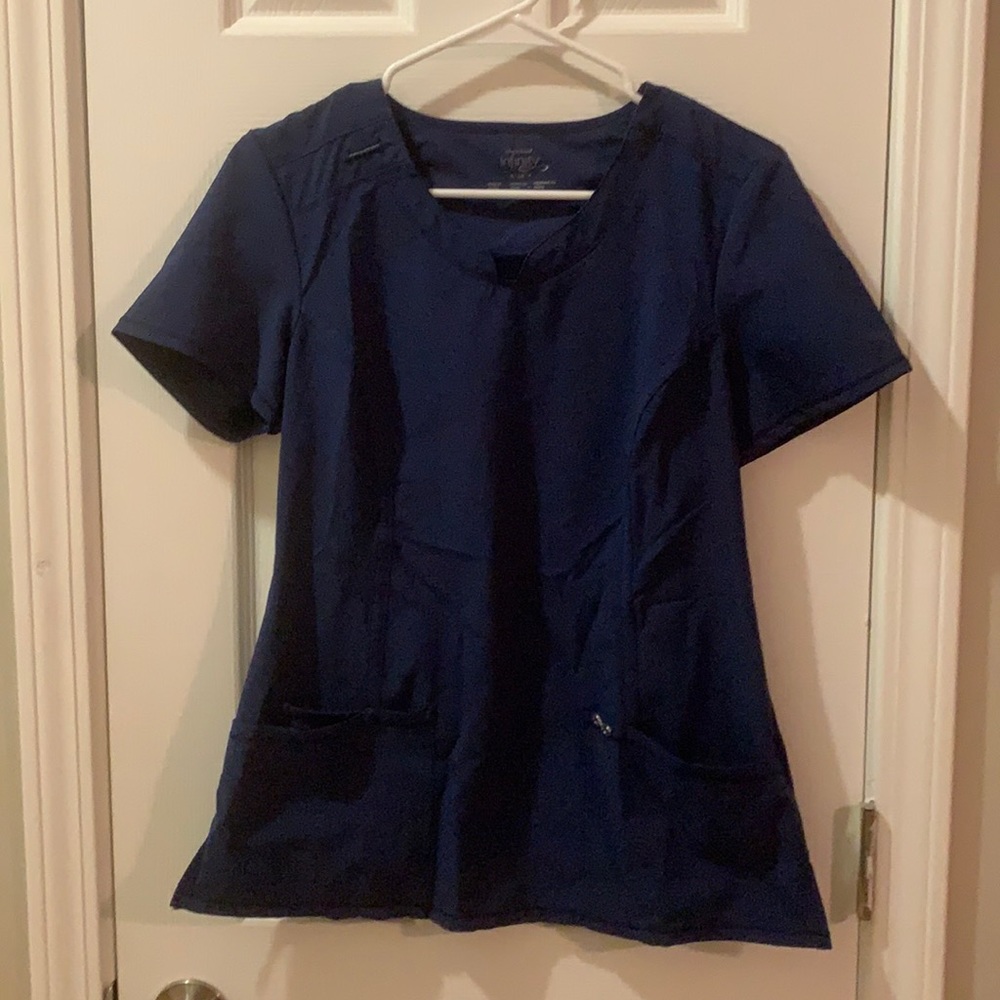 Cherokee Infinity Navy Scrub Top